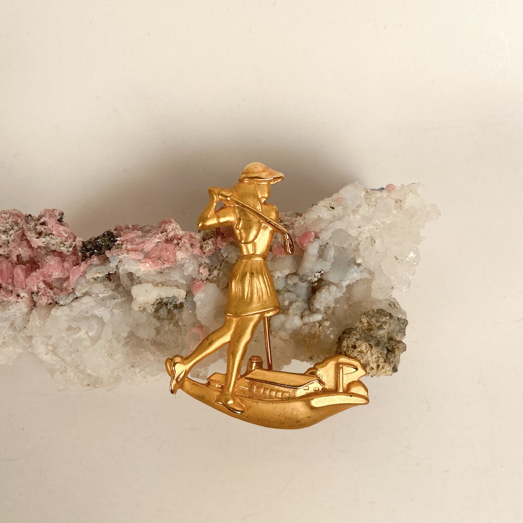 Girl Golfer Brooch