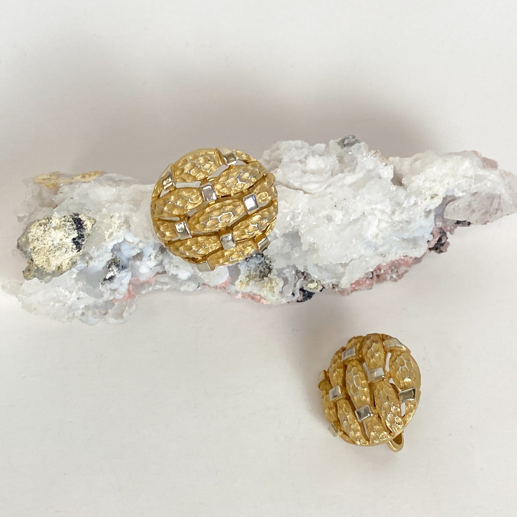 Napier Gold and Silver Tone Clip On Earrings