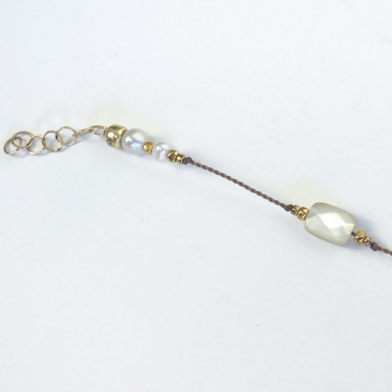 14ct GF and Freshwater Pearl Beaded Bracelet