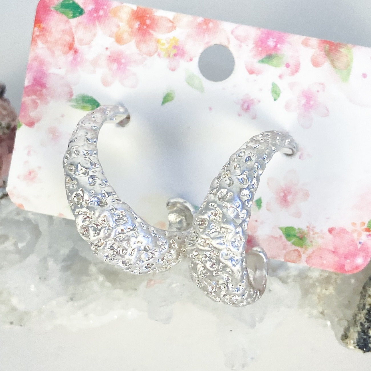 Silver Earrings Hammered Sterling Silver Hoops