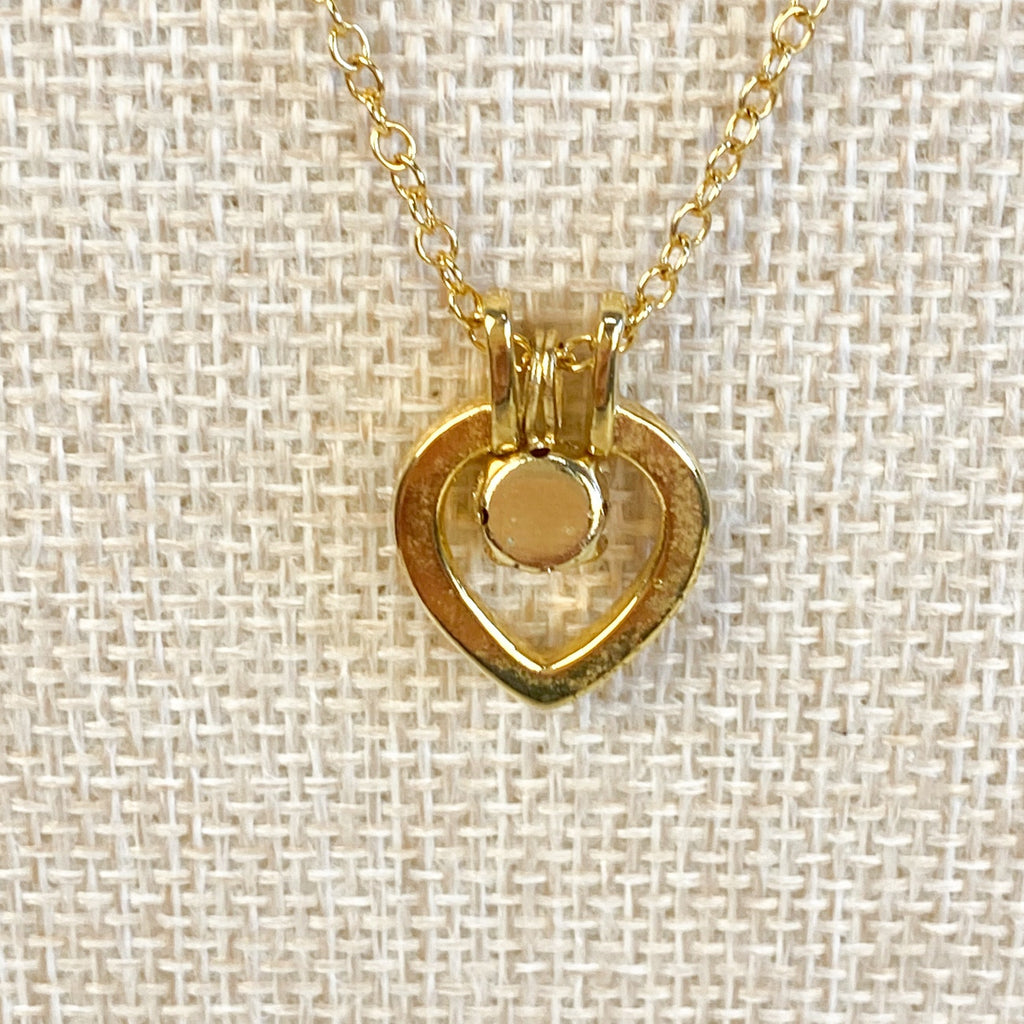 Tuscan Mom Aesthetic Gold Necklace Rhinestone Gold Tone Necklace