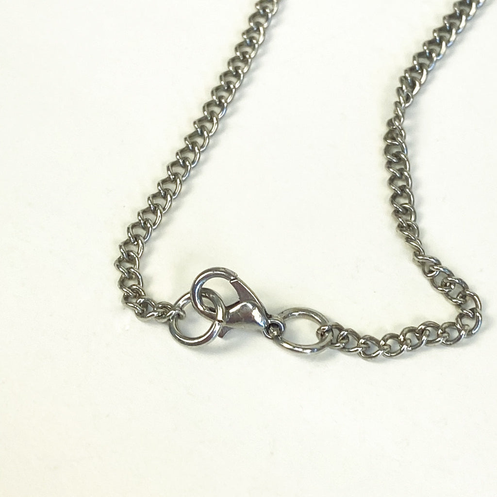 Silver Necklace Silver Tone Pendant Long Necklace