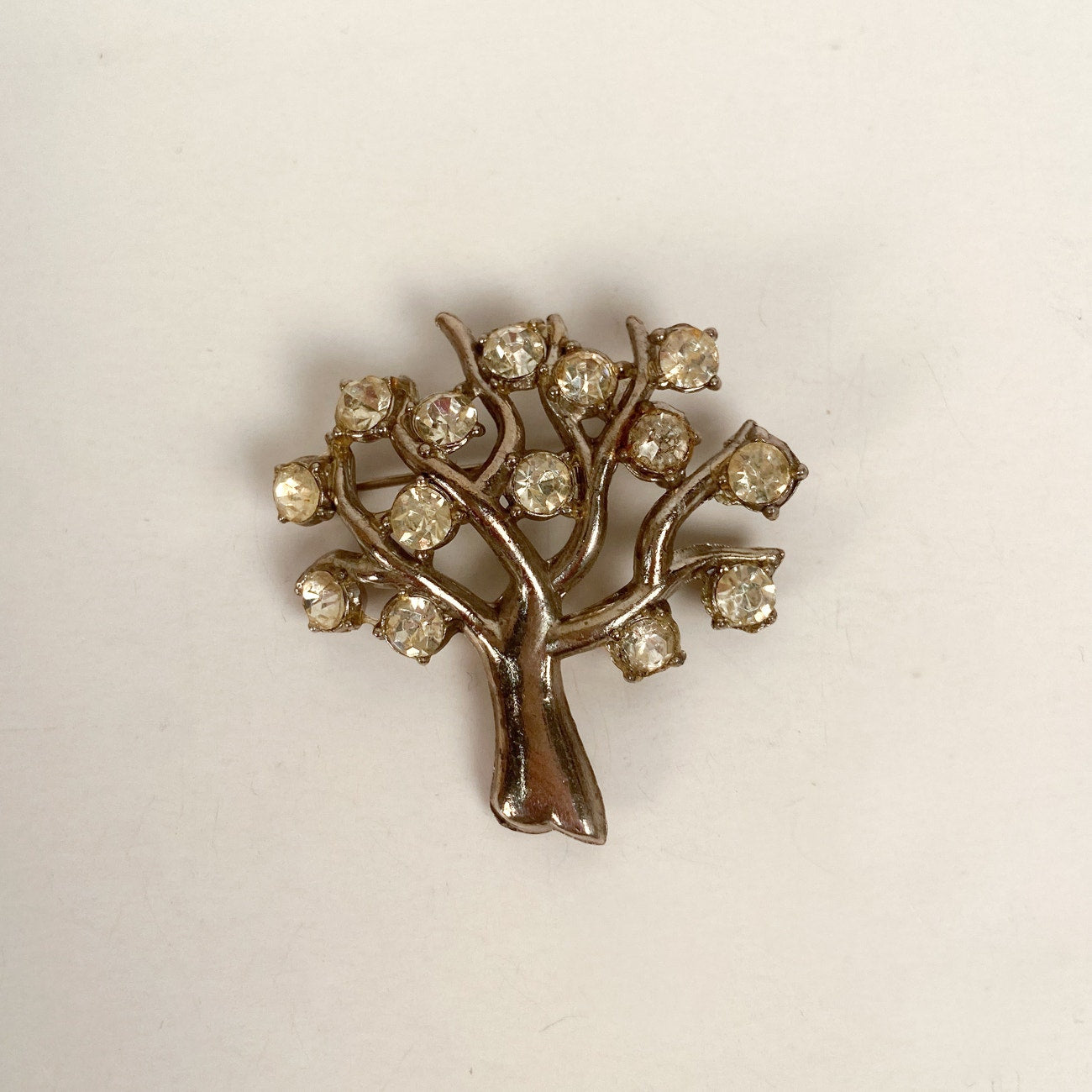 Tree of Life Rhinestone Brooch