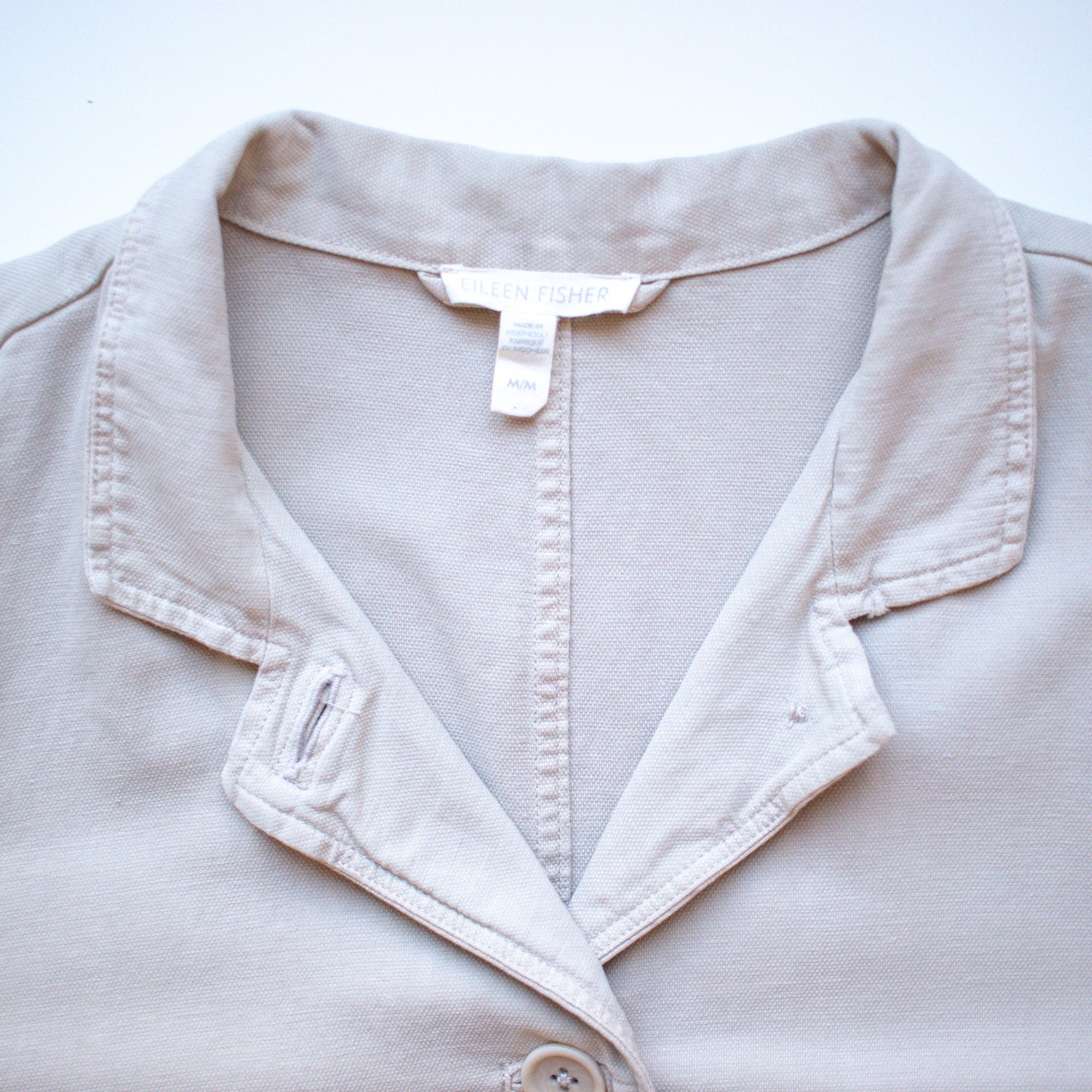 Eileen Fisher Khaki Oversized Chore Coat Size Medium