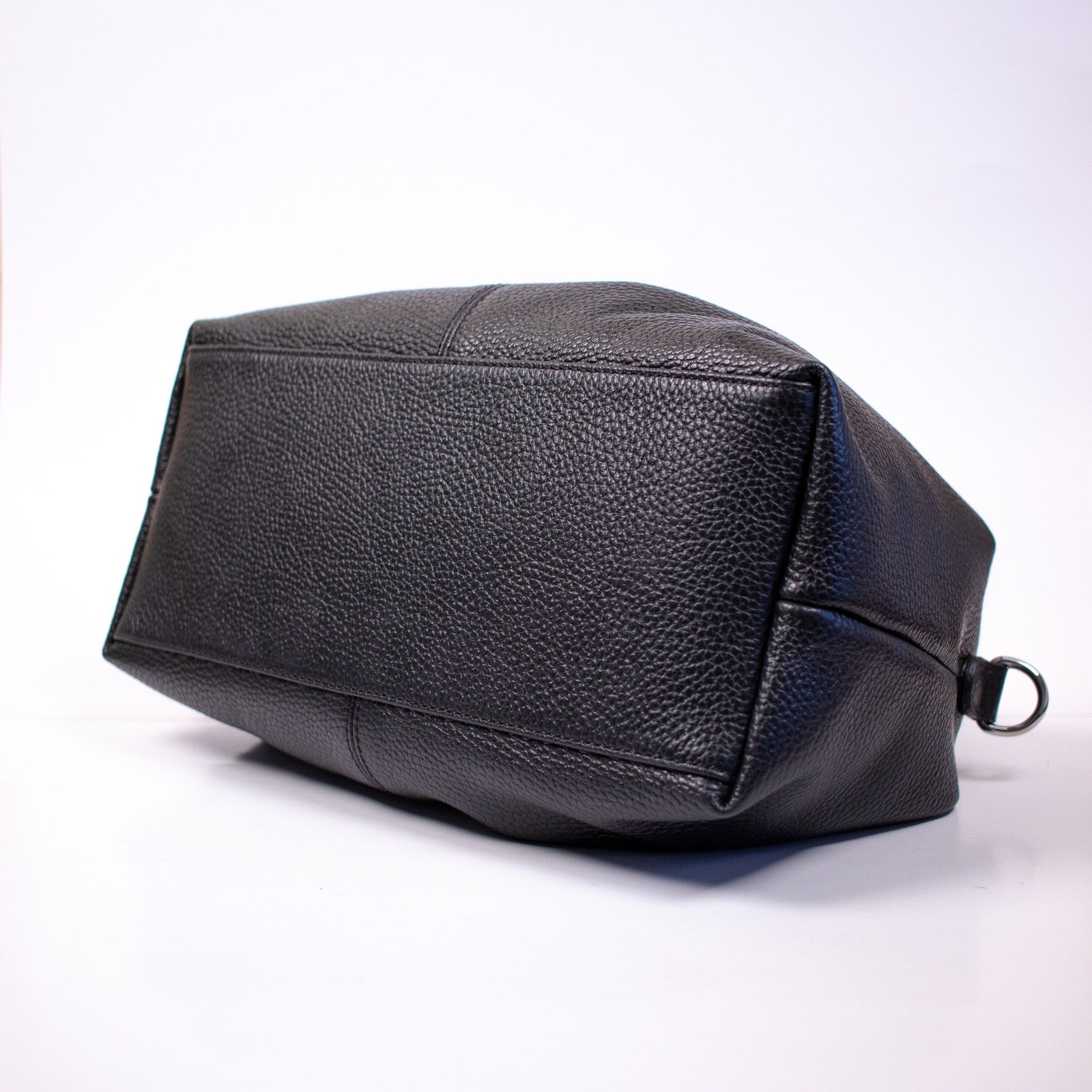 Hyer Goods Black and Silver Leather Everyday Shoulder Bag