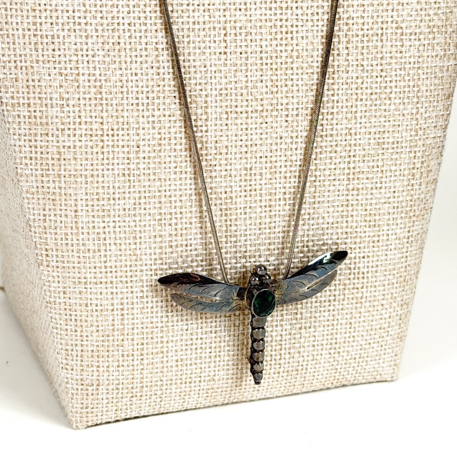 Sterling Silver Dragonfly Pendant Necklace