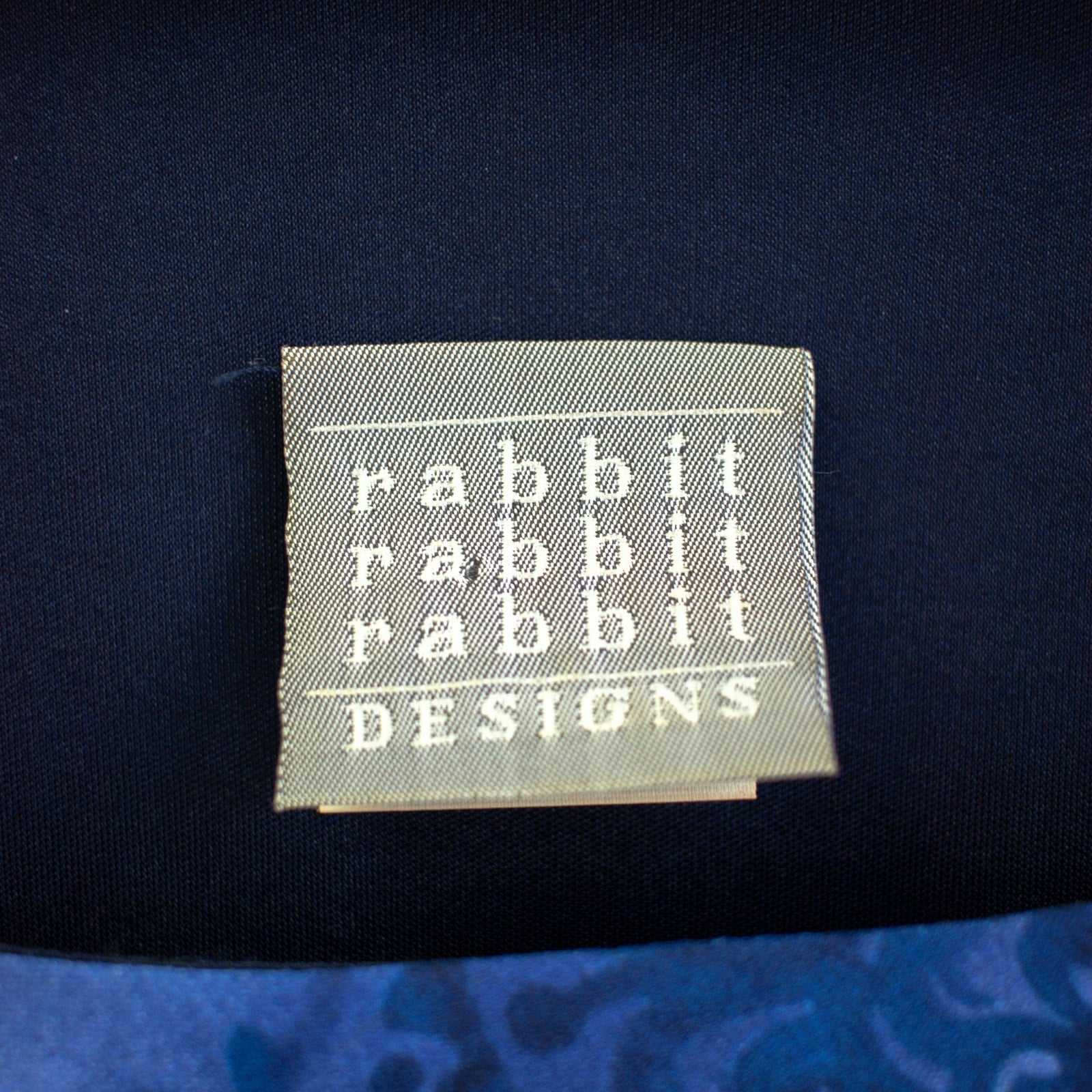 Vintage rabbit rabbit rabbit Designs Paisley Blue A-Line Dress Size Small