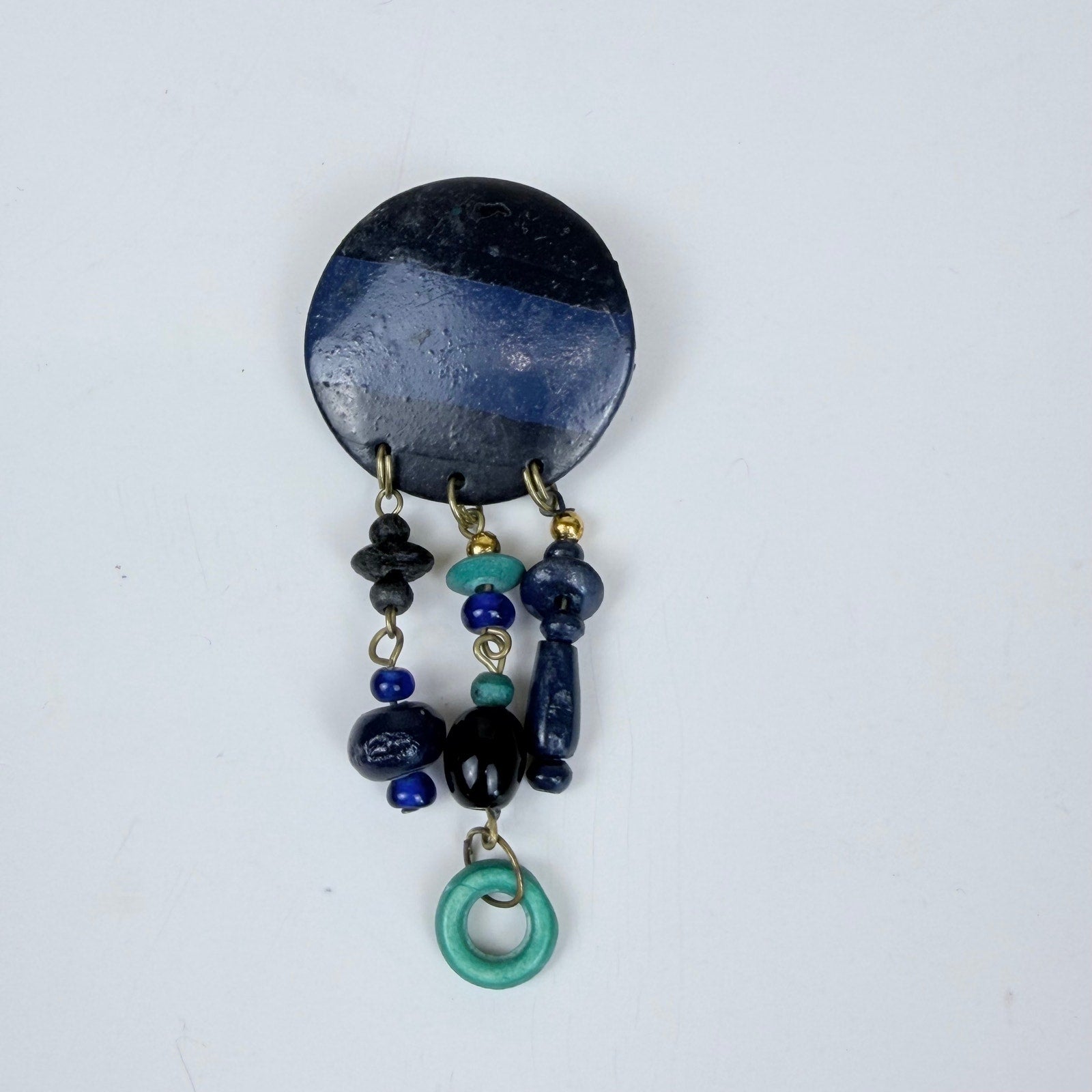 Vintage Brooch Made in India Dangly Pin