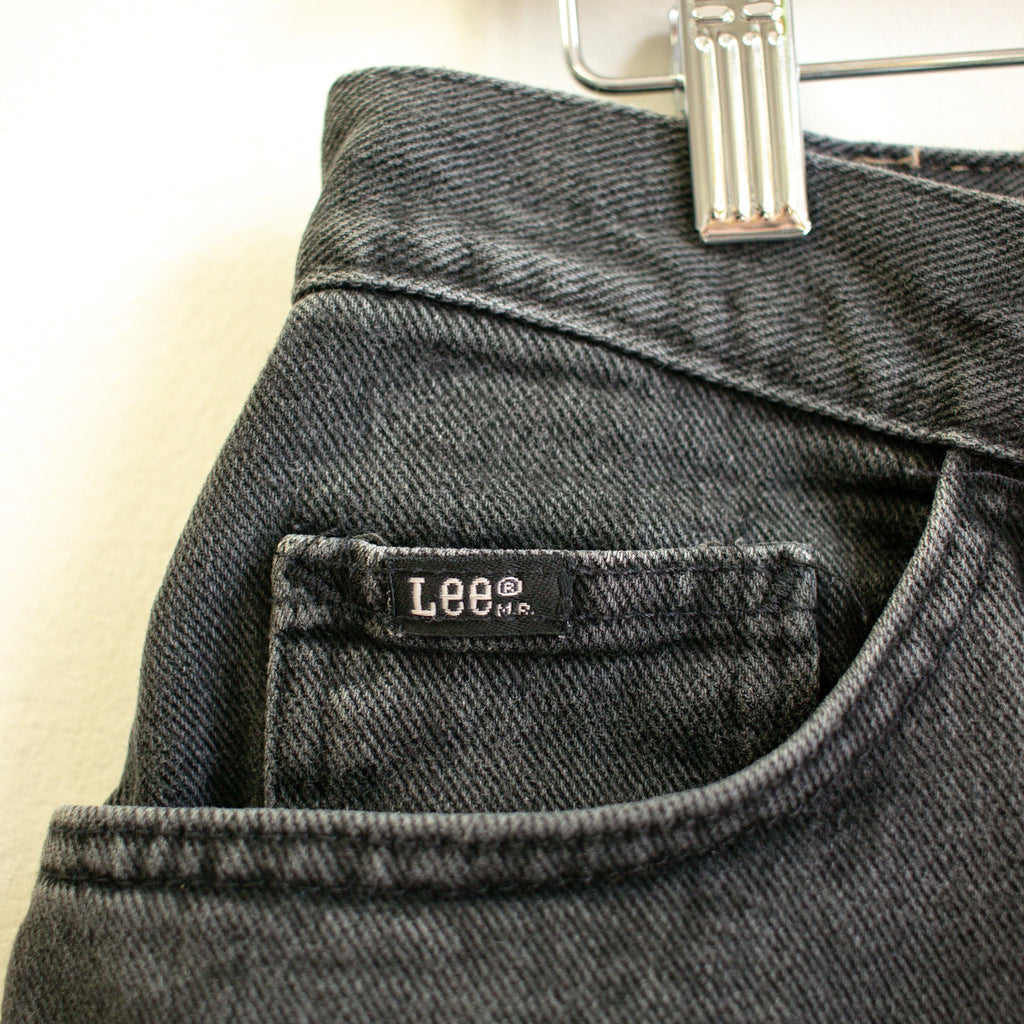Lee Faded Black Jean Shorts Size 14 Medium