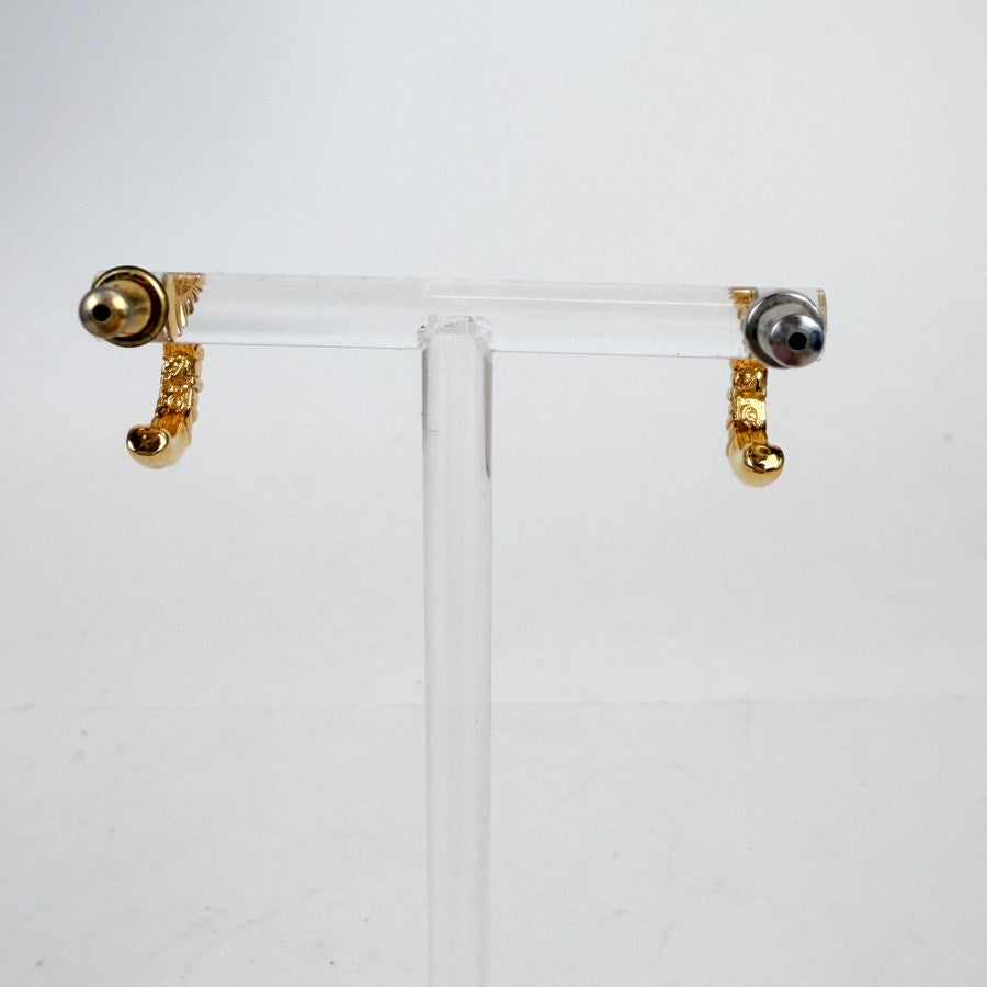 Little Gold-Tone .5 Inch Hoops Rhinestone Minimalist Style
