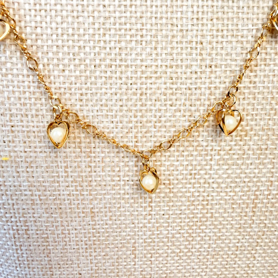 Avon Station Charm Necklace Gold-Tone