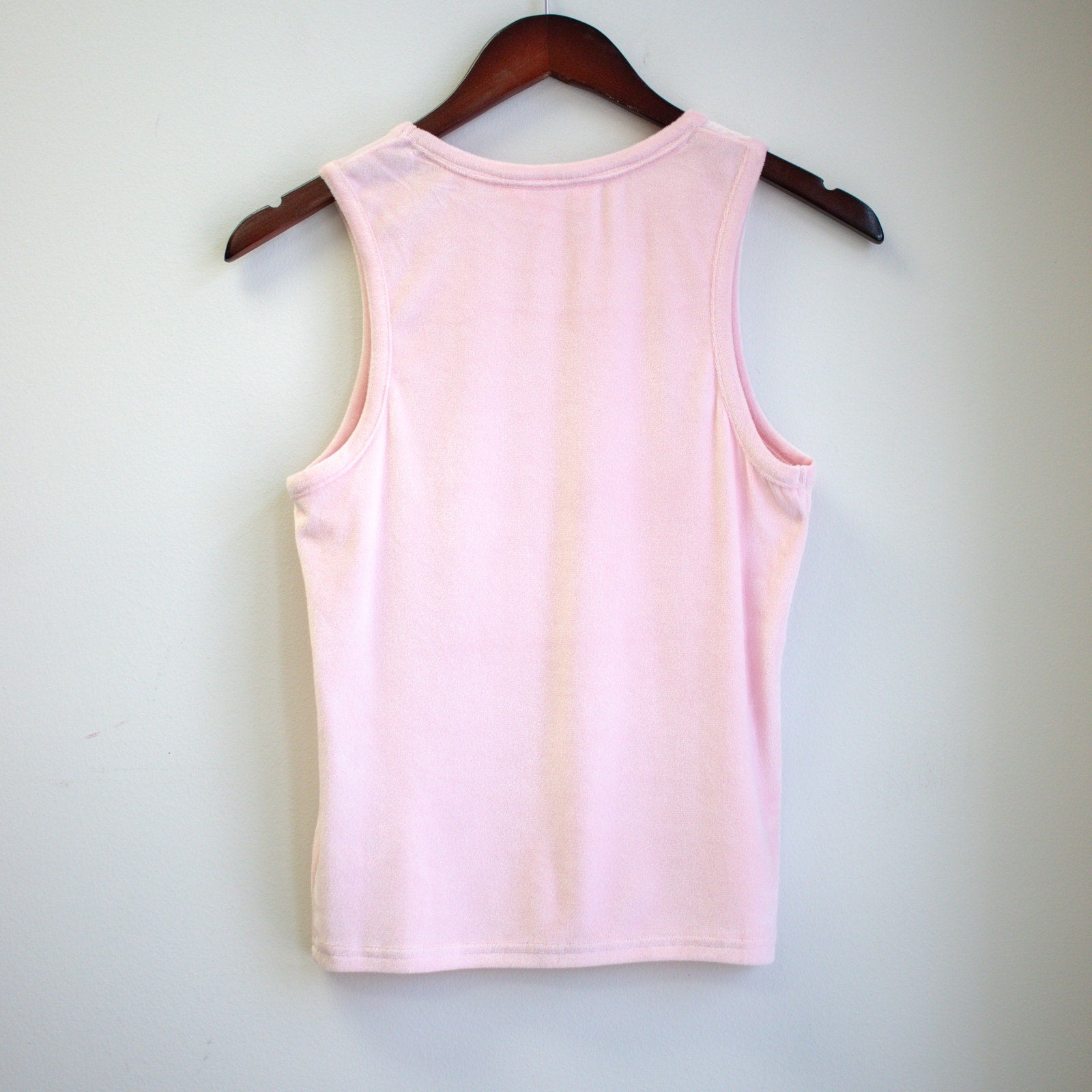 Juicy Couture Pink Velour Tank Top Size Large