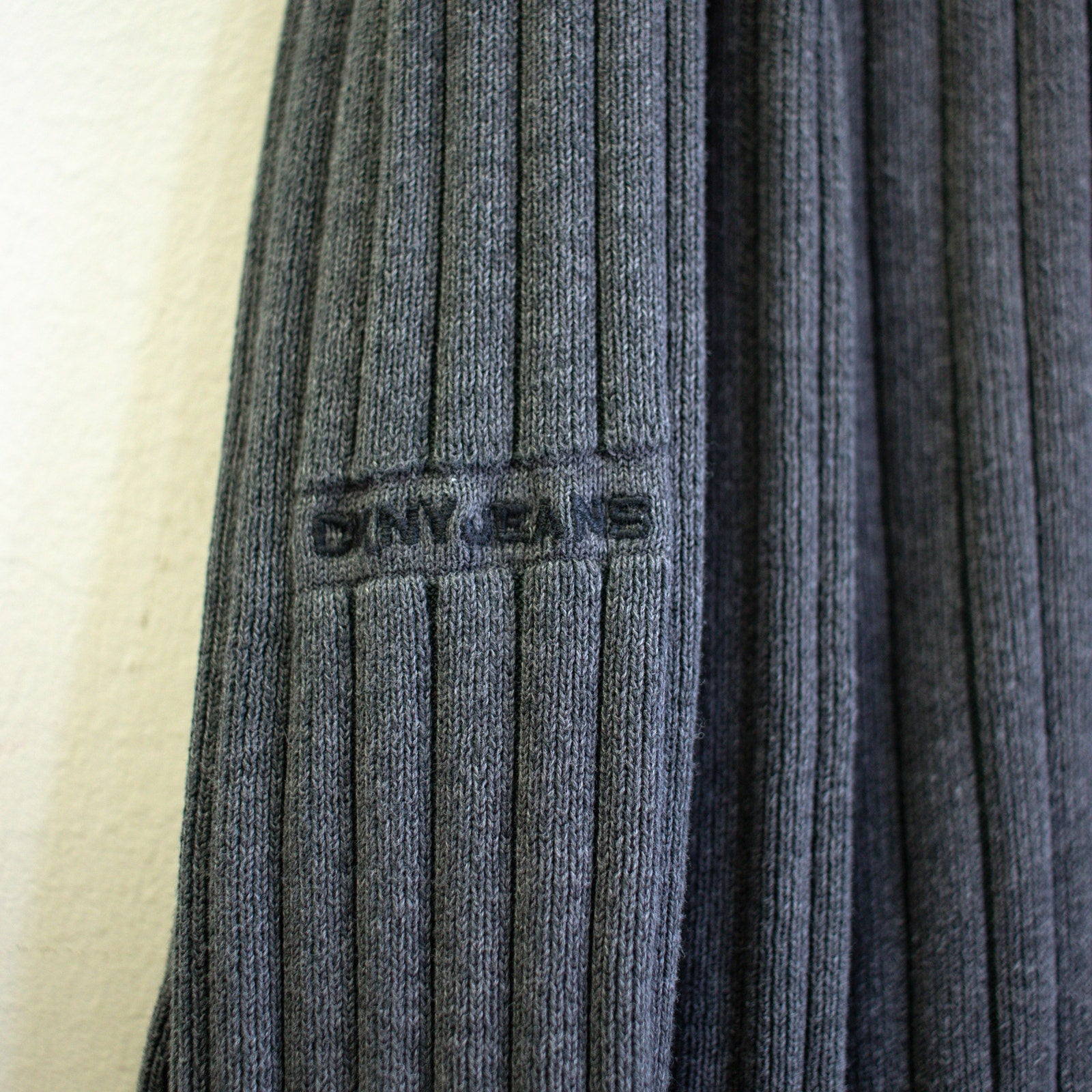 Vintage DKNY Jeans Charcoal Gray Ribbed Loose-Fit Sweater Size XXL
