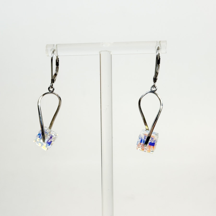 Sterling Silver Prism Earrings