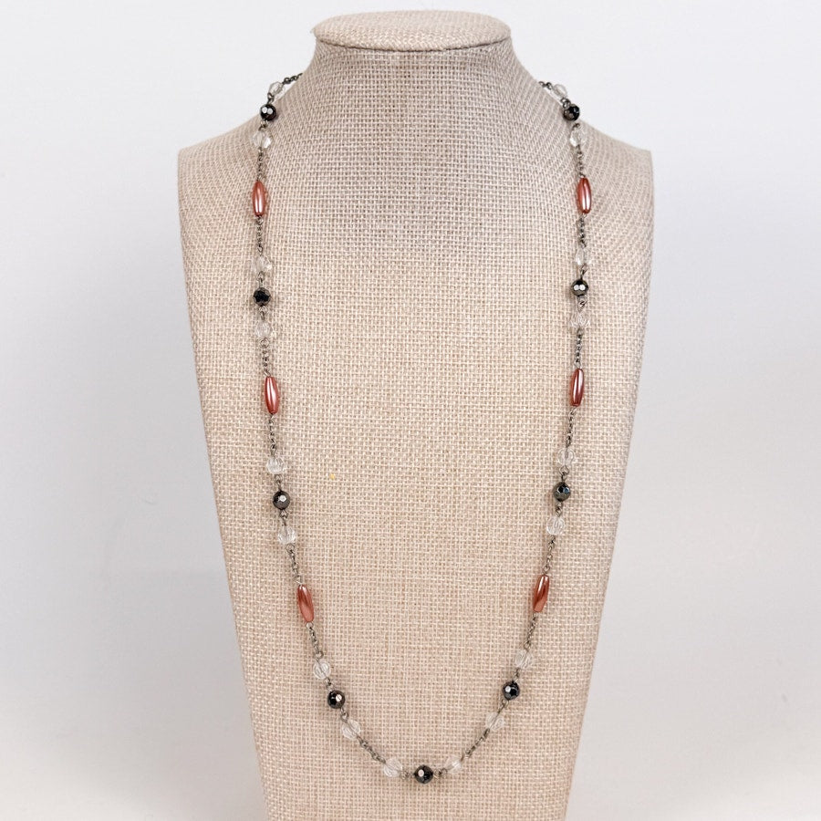 New York and Company Long Beaded Necklace