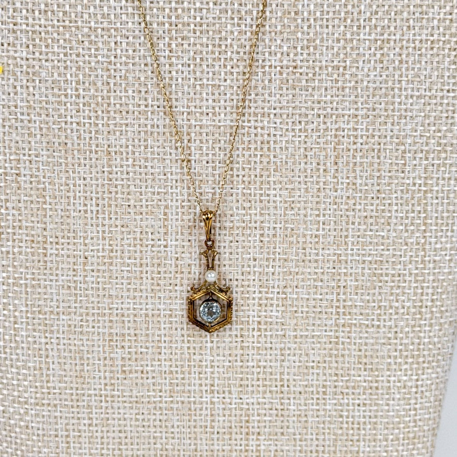 14kt Yellow Gold Edwardian Pendant Necklace
