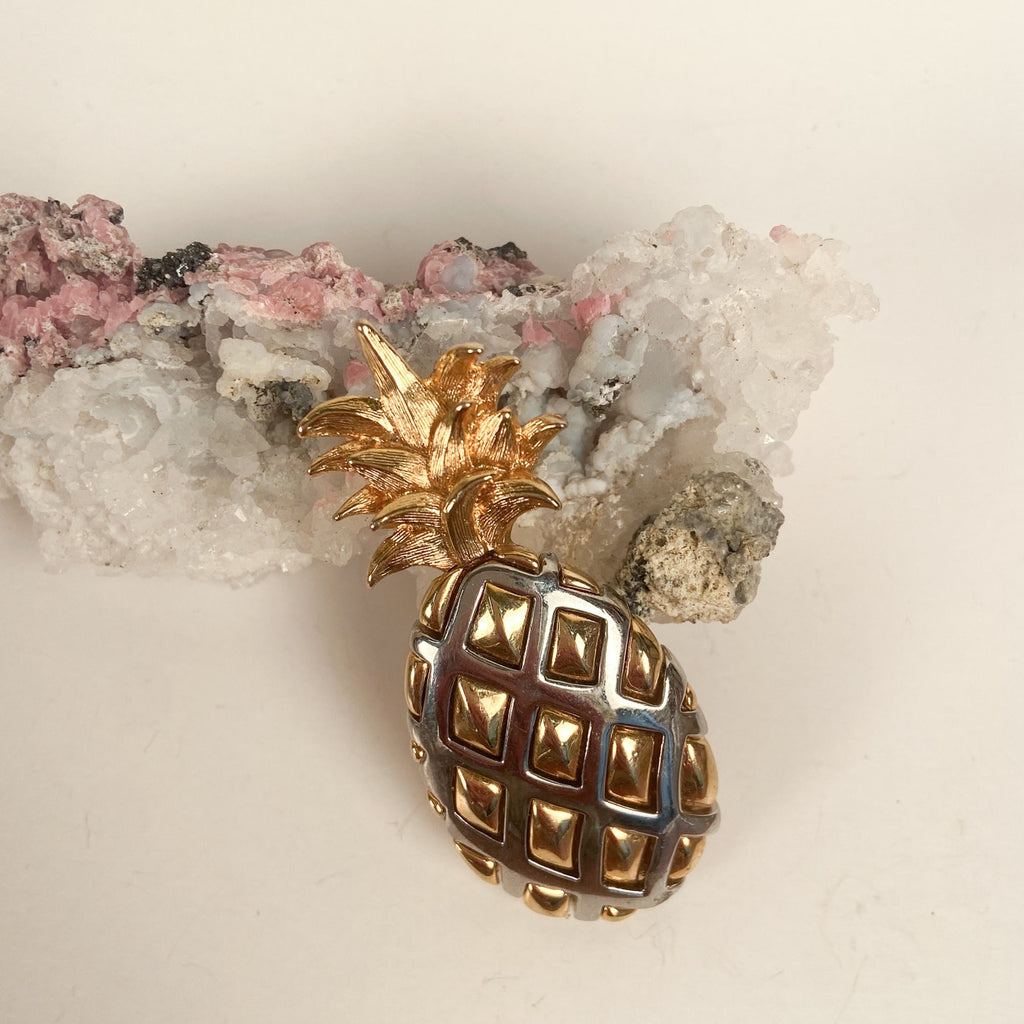 Liz Claiborne Pineapple Brooch Vintage