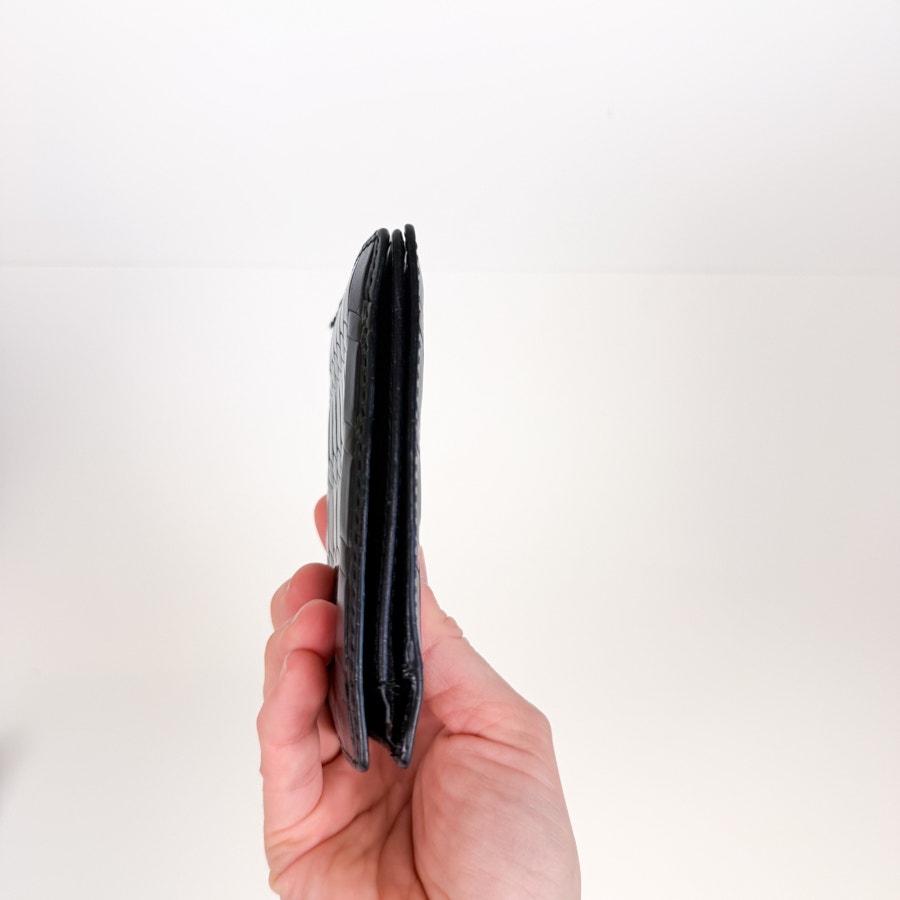 Black Woven Leatherette Wallet