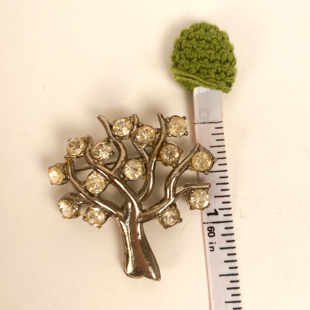 Tree of Life Rhinestone Brooch