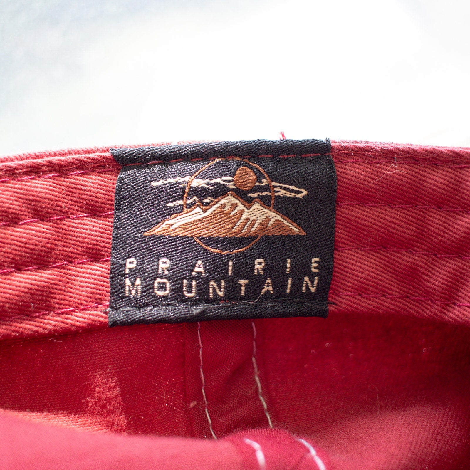Prairie Mountain Washed Red Seattle Washington Baseball Cap Hat
