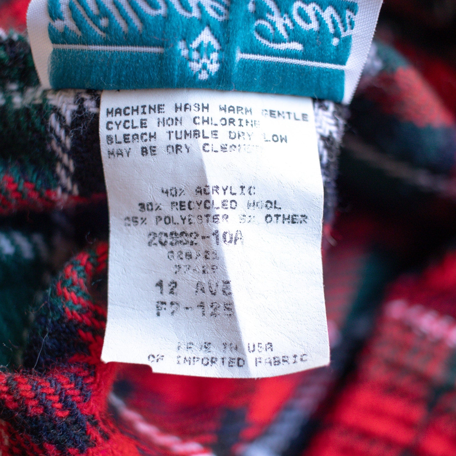 Grandmacore Vintage Red Green Plaid Tartan Elastic Waist Skirt