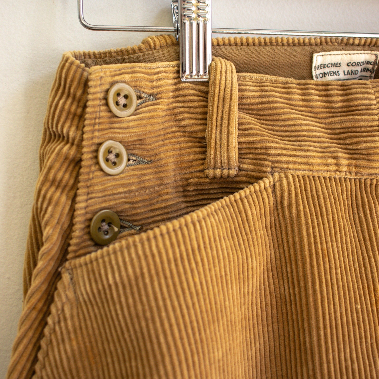 1947 Vintage Beige Corduroy Riding Pants Women's Size Small