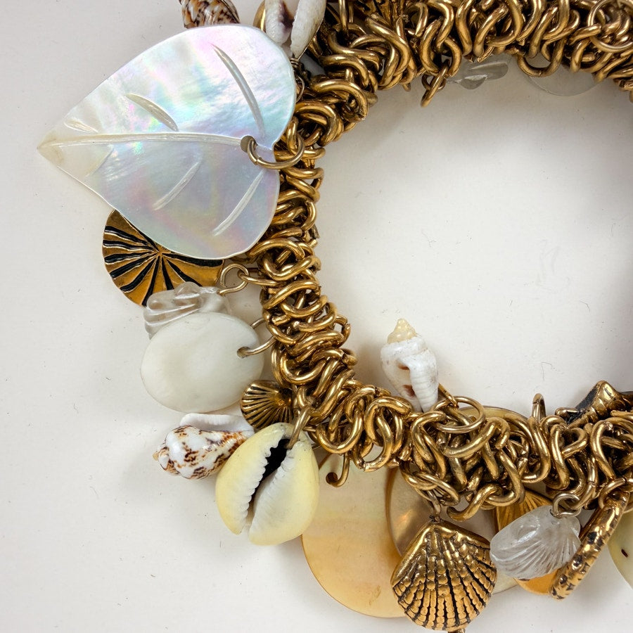 Seashell Vintage Stretch Charm Bracelet Mermaid Core Bracelet