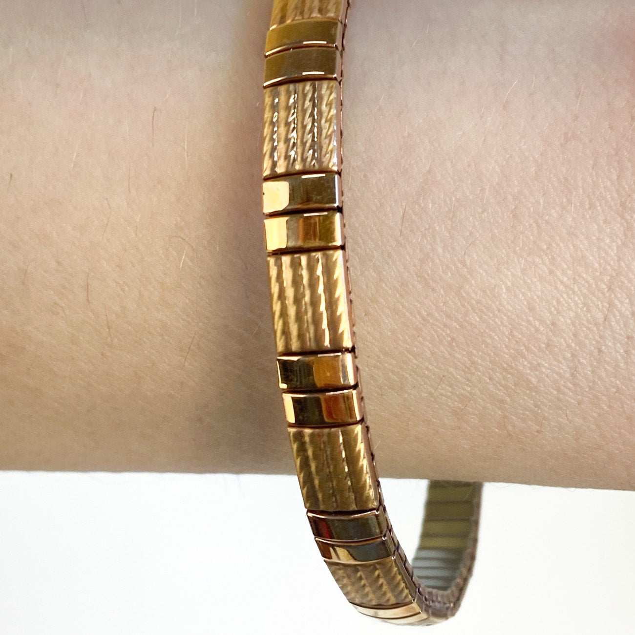 Stretchy Copper Tone Bangle
