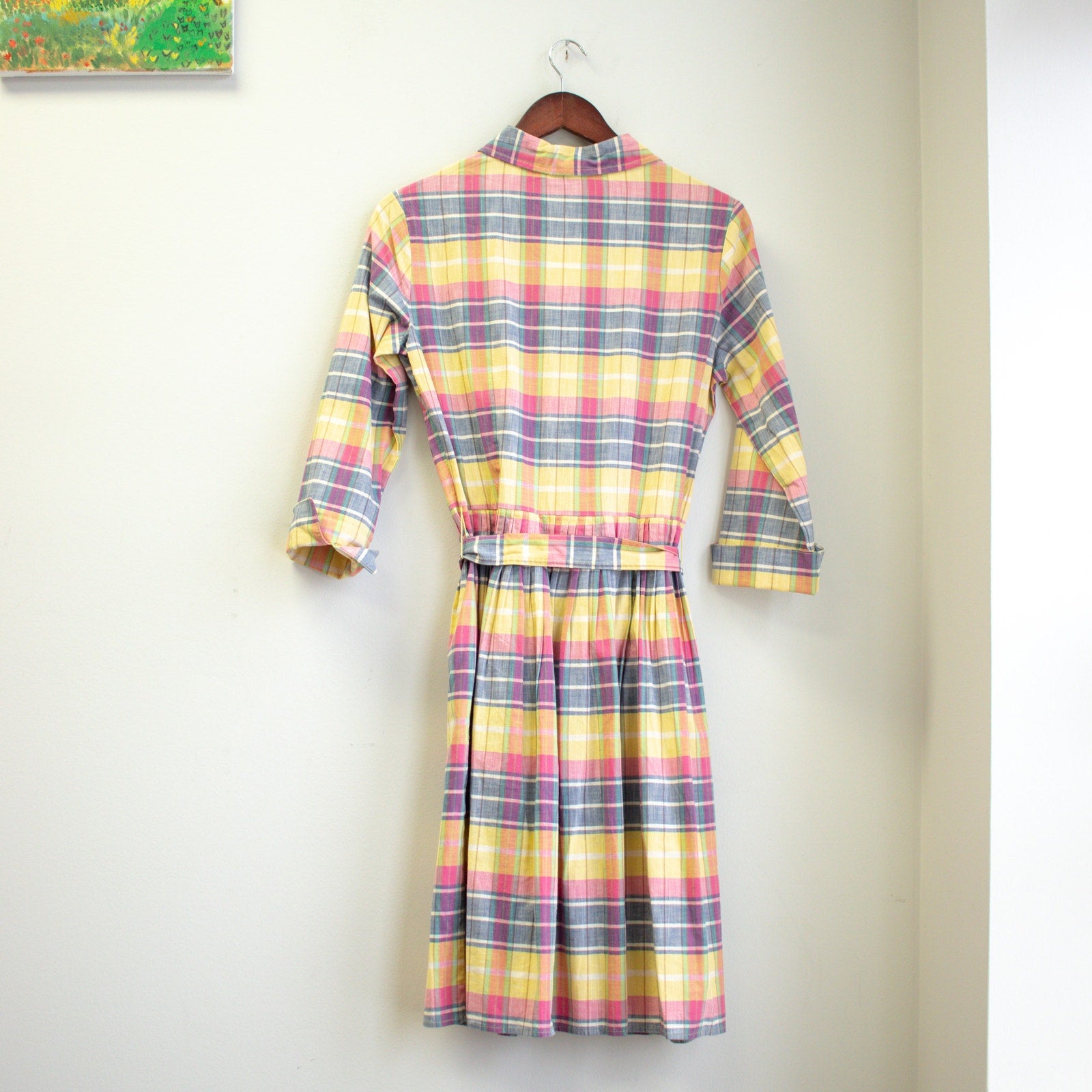 Plaid Long Sleeve Shirt Dress Size 4