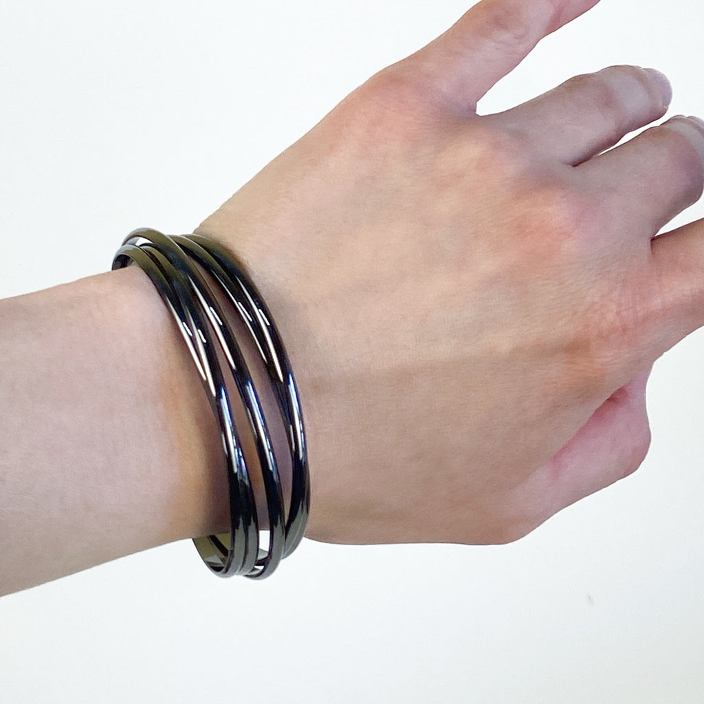 Gunmetal Gray Cuff Bracelet
