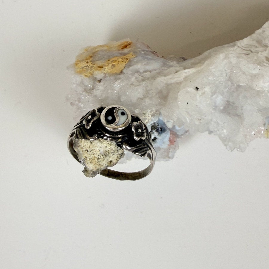Silver Yin Yang Ring Size 8.5