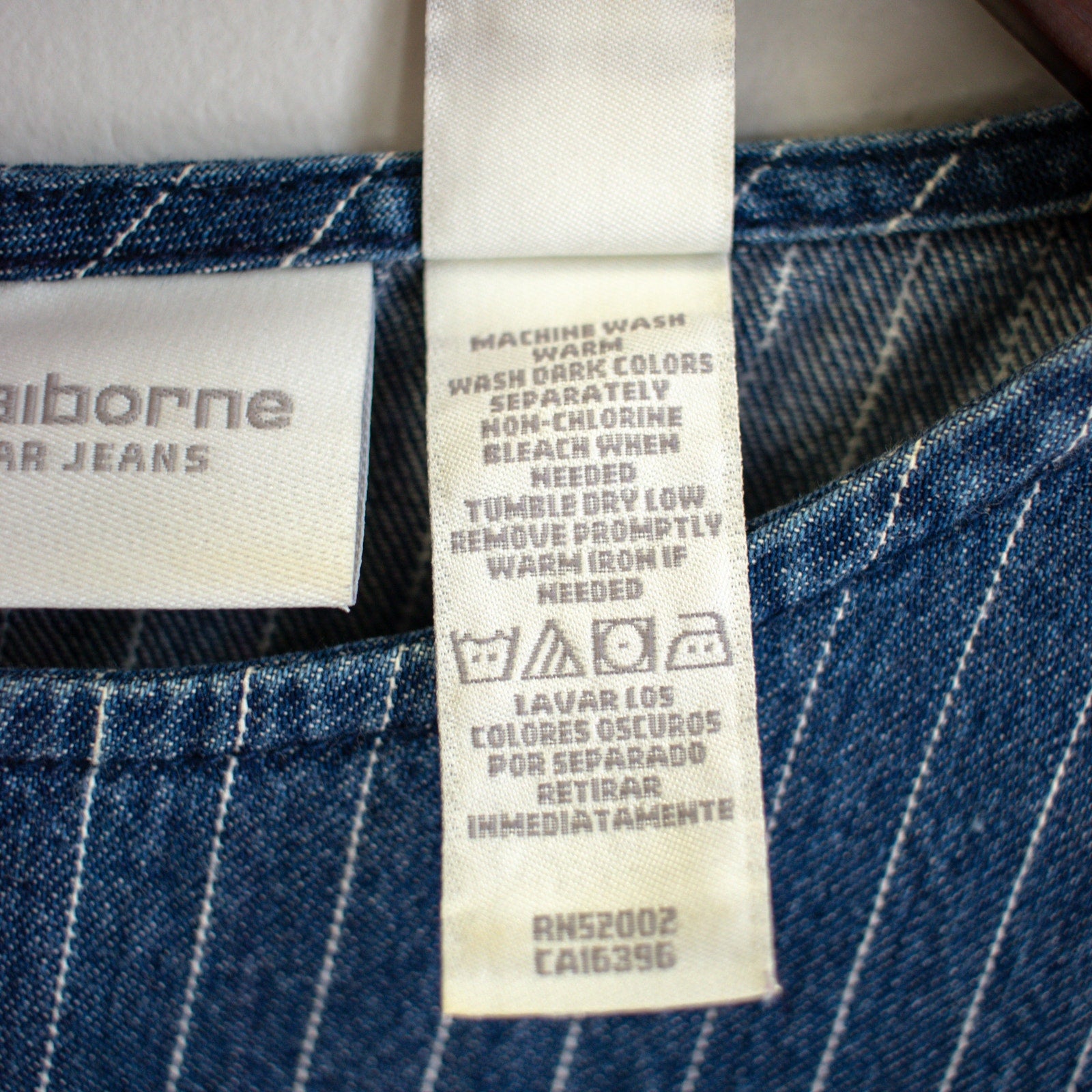 Liz Claiborne Striped Denim Dress Size 12
