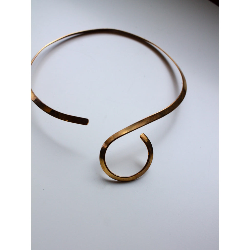 Vintage Brass Choker Necklace