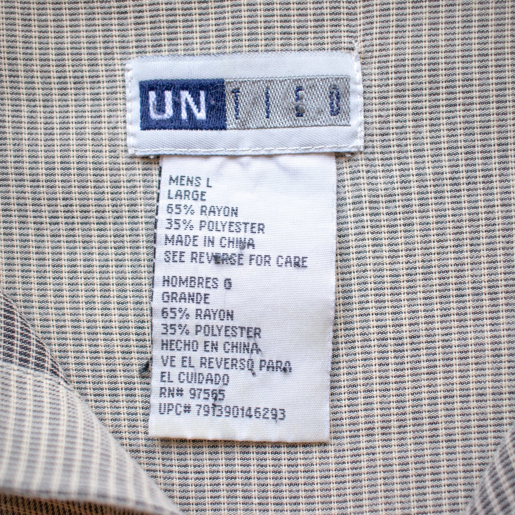 Vintage 90s Beige Men's Casual Button up Size Large