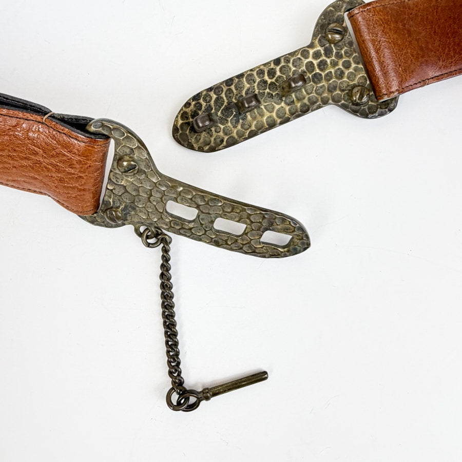 Unique Renaissance-Style Adjustable Belt Pin Locking Buckle Size 32