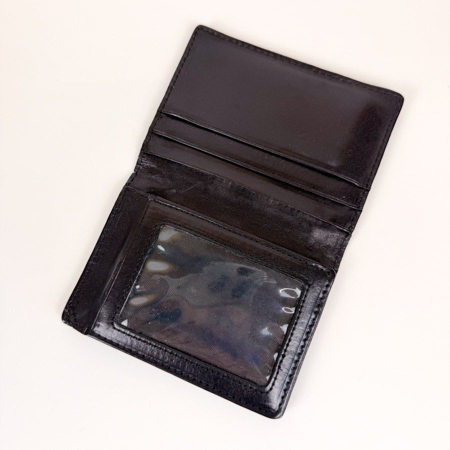 Black Woven Leatherette Wallet