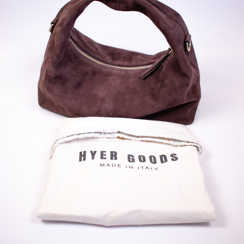 Hyer Goods Chocolate Suede Mini Everyday Shoulder Bag