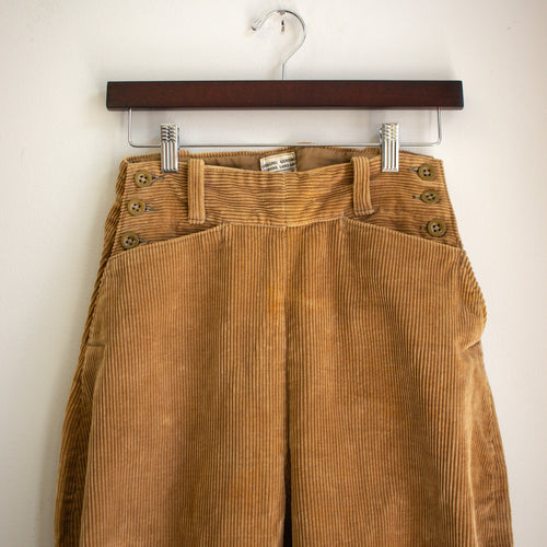 1947 Vintage Beige Corduroy Riding Pants Women's Size Small