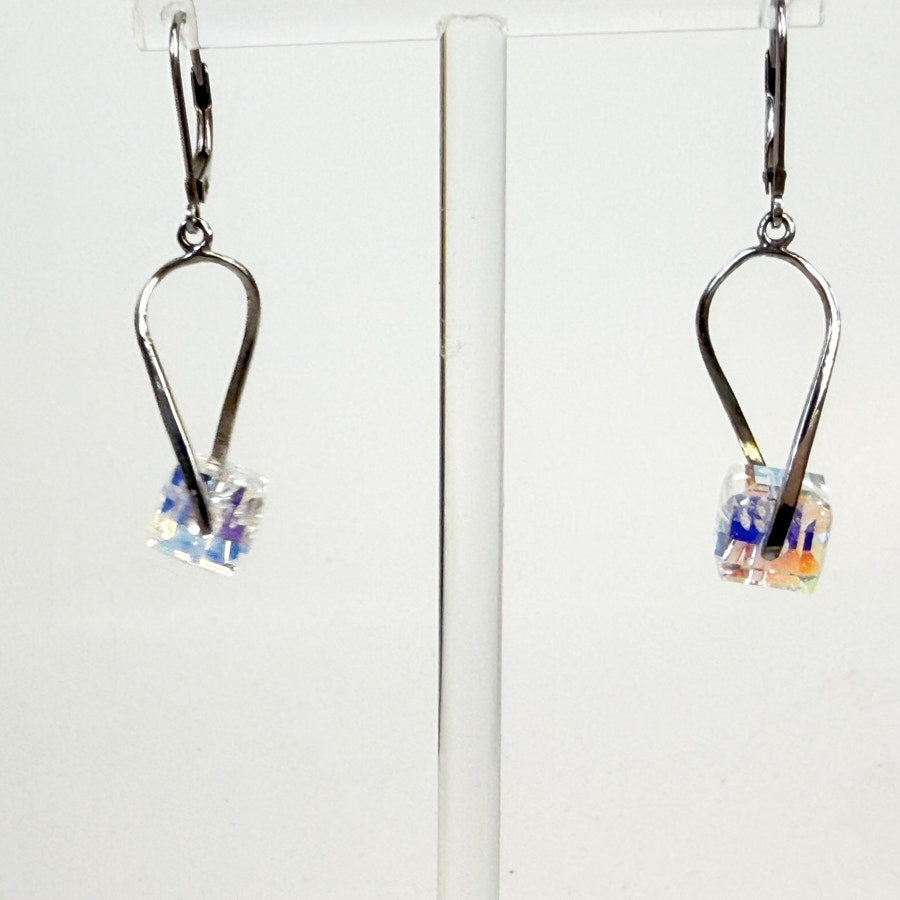 Sterling Silver Prism Earrings