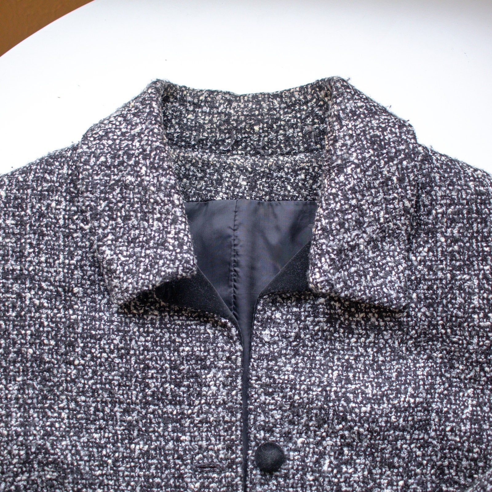 Vintage Matching Multi-Skirt Suit Set Gray and Black Size Large