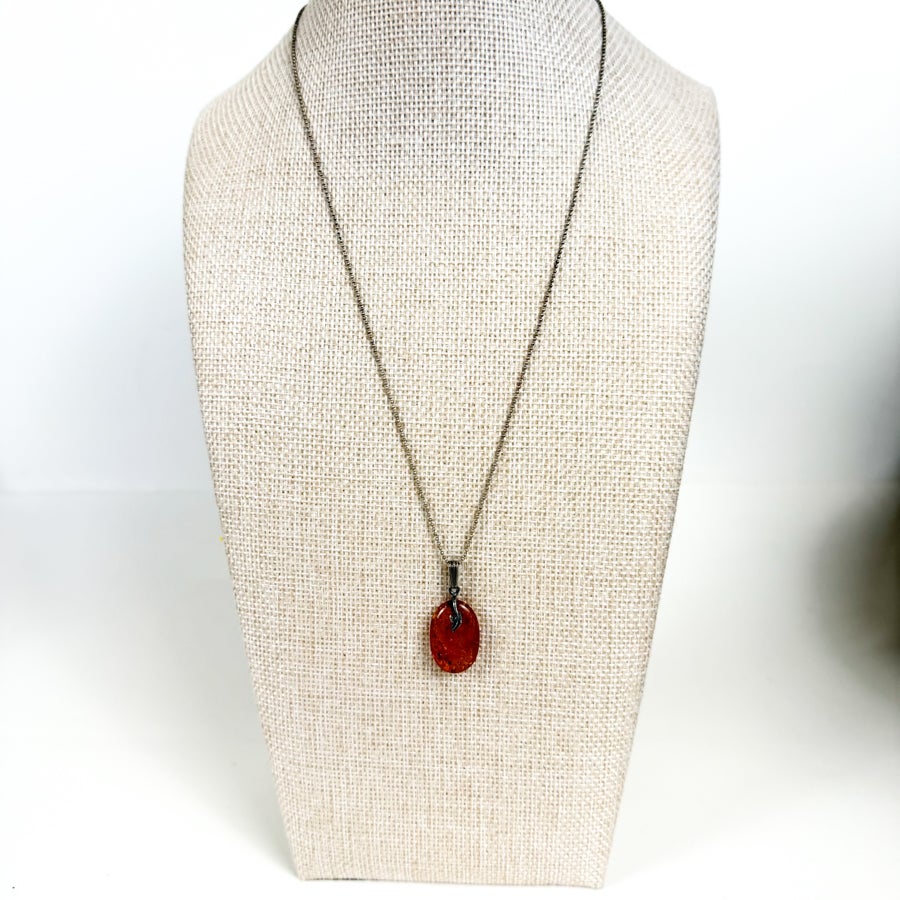 Sterling Silver Baltic Amber Pendant