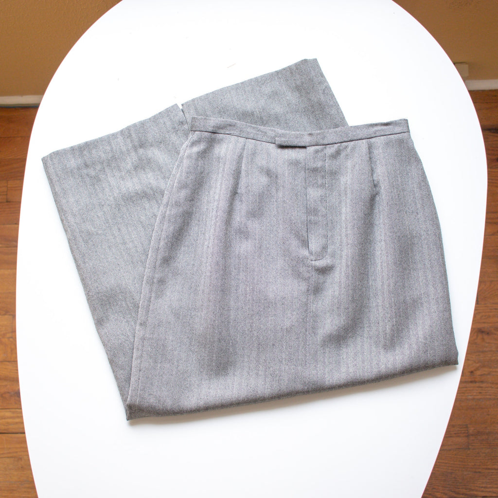 Vintage Long Gray Skirt Wool
