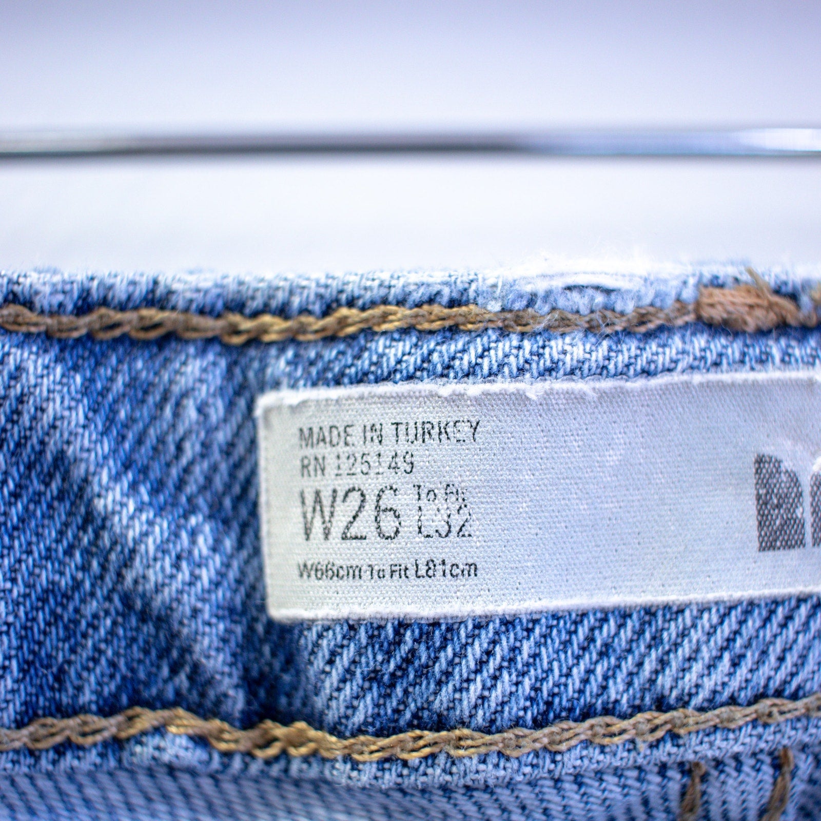 Topshop MOTO W26 x L32 Light Wash Straight Fit Jeans