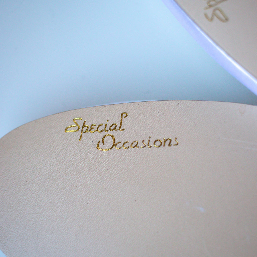 Special Occasions by Saugus Shoe Satin White Ballet Shoes Size 8W