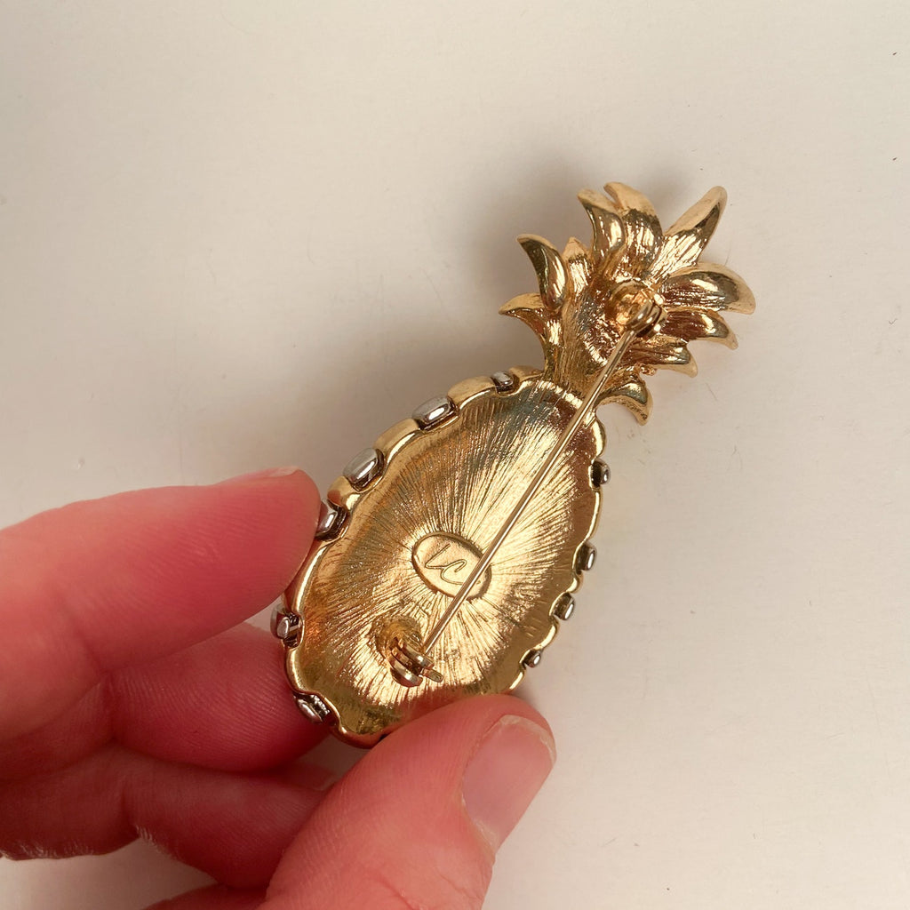 Liz Claiborne Pineapple Brooch Vintage