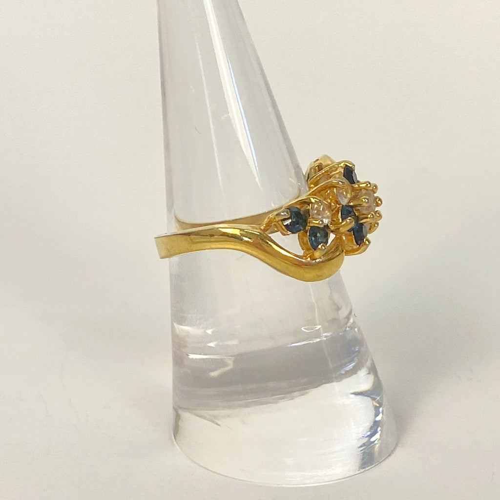 18k Gold Plated Cluster Ring