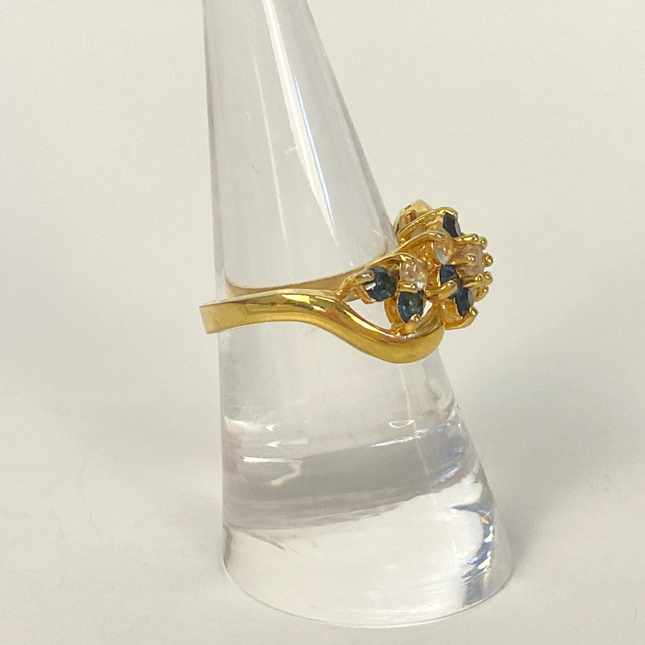 18k Gold Plated Cluster Ring