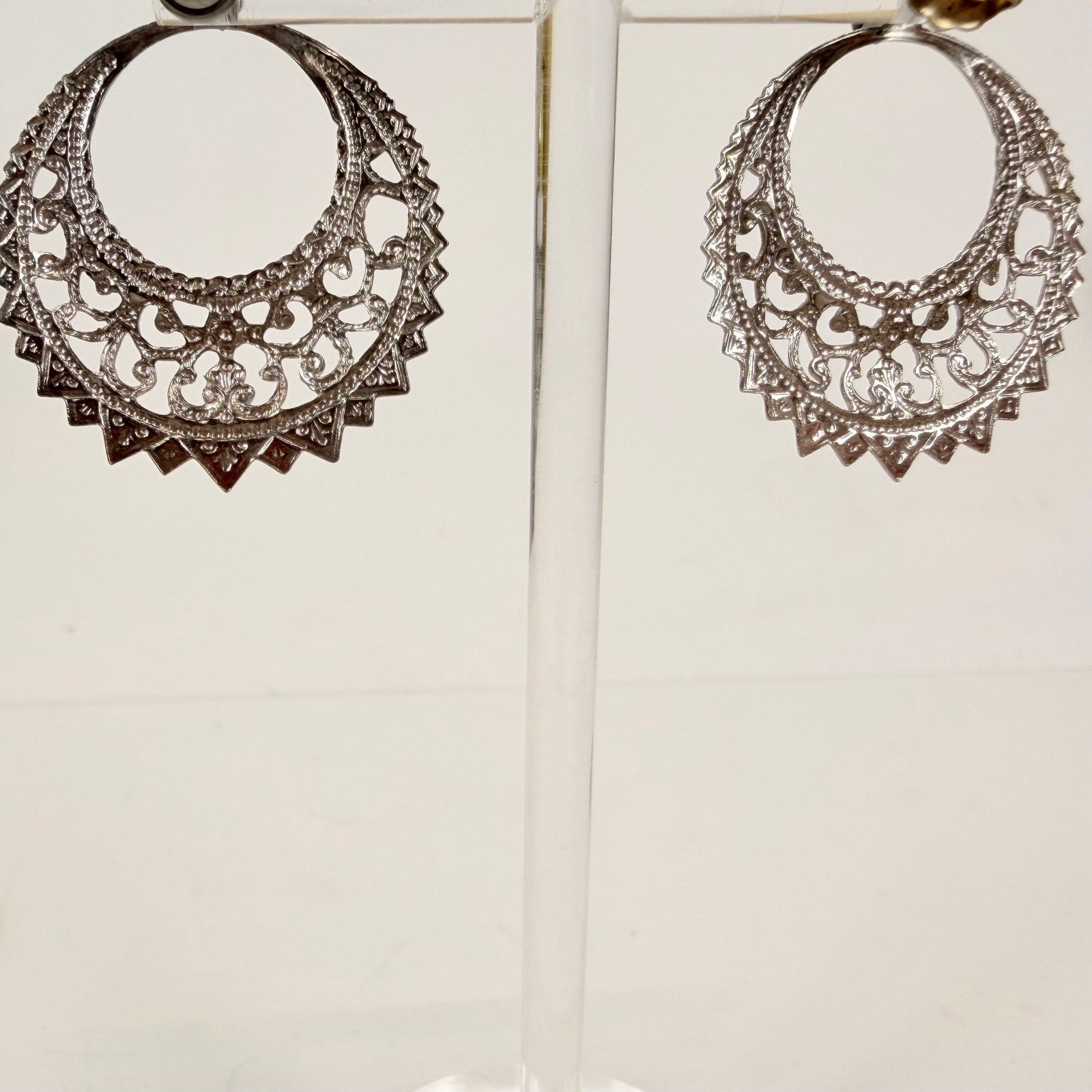 Silvery Lacey Earrings