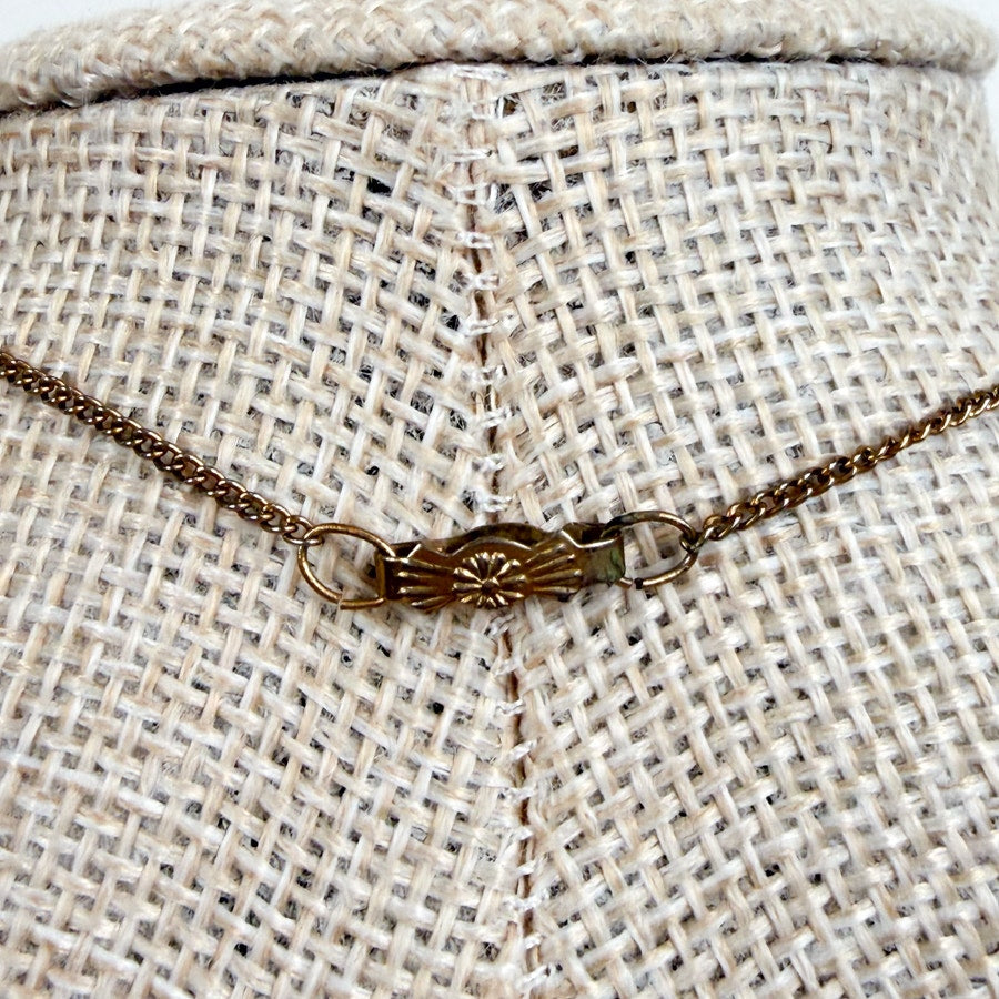 Gold Tone Flower Pendant Necklace