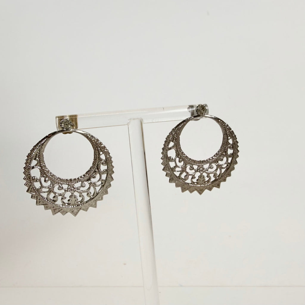 Silvery Lacey Earrings